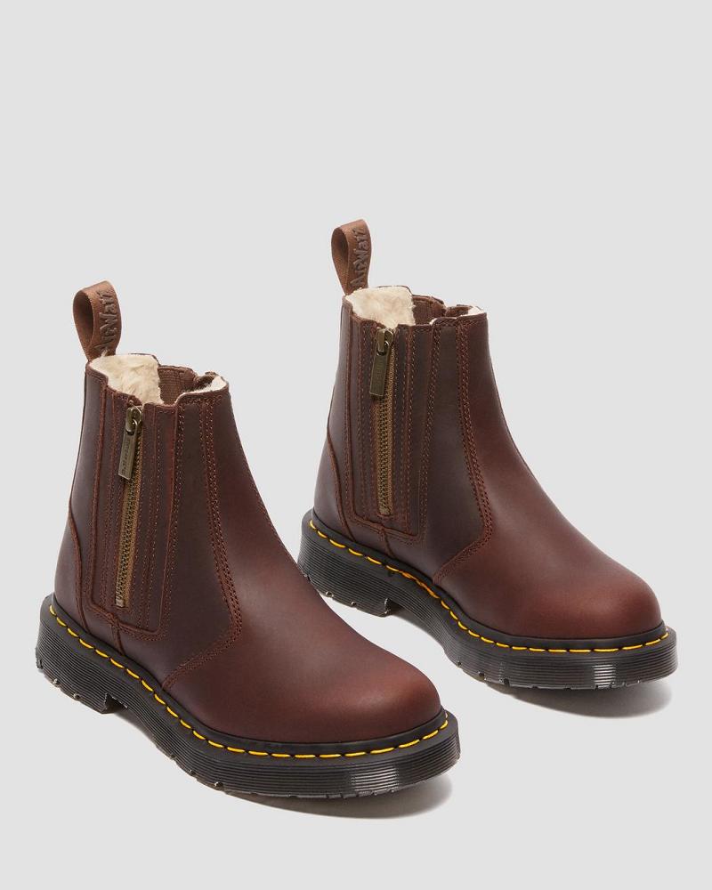 Dr Martens 2976 DM's Wintergrip Zip Ankelstøvler Dame Brune | DK 23HAP